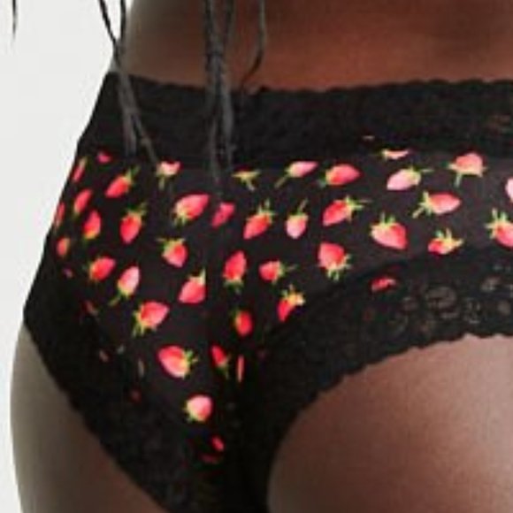 VS Strawberries Lace Waist Cotton Cheeky Panty NWT - Picture 12 of 14